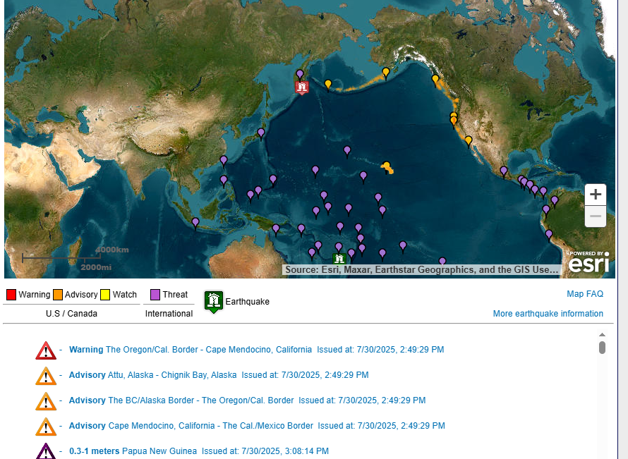 Tsunami Warnings